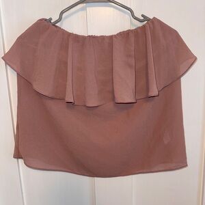 Chiffon Mauve Off-Shoulder Top